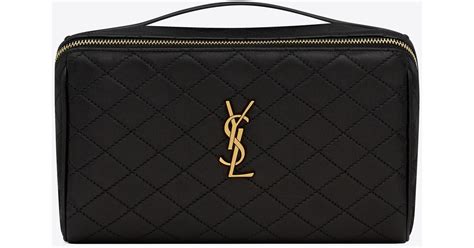 yves saint laurent cosmetic case|GABY COSMETIC POUCH IN LAMBSKIN .